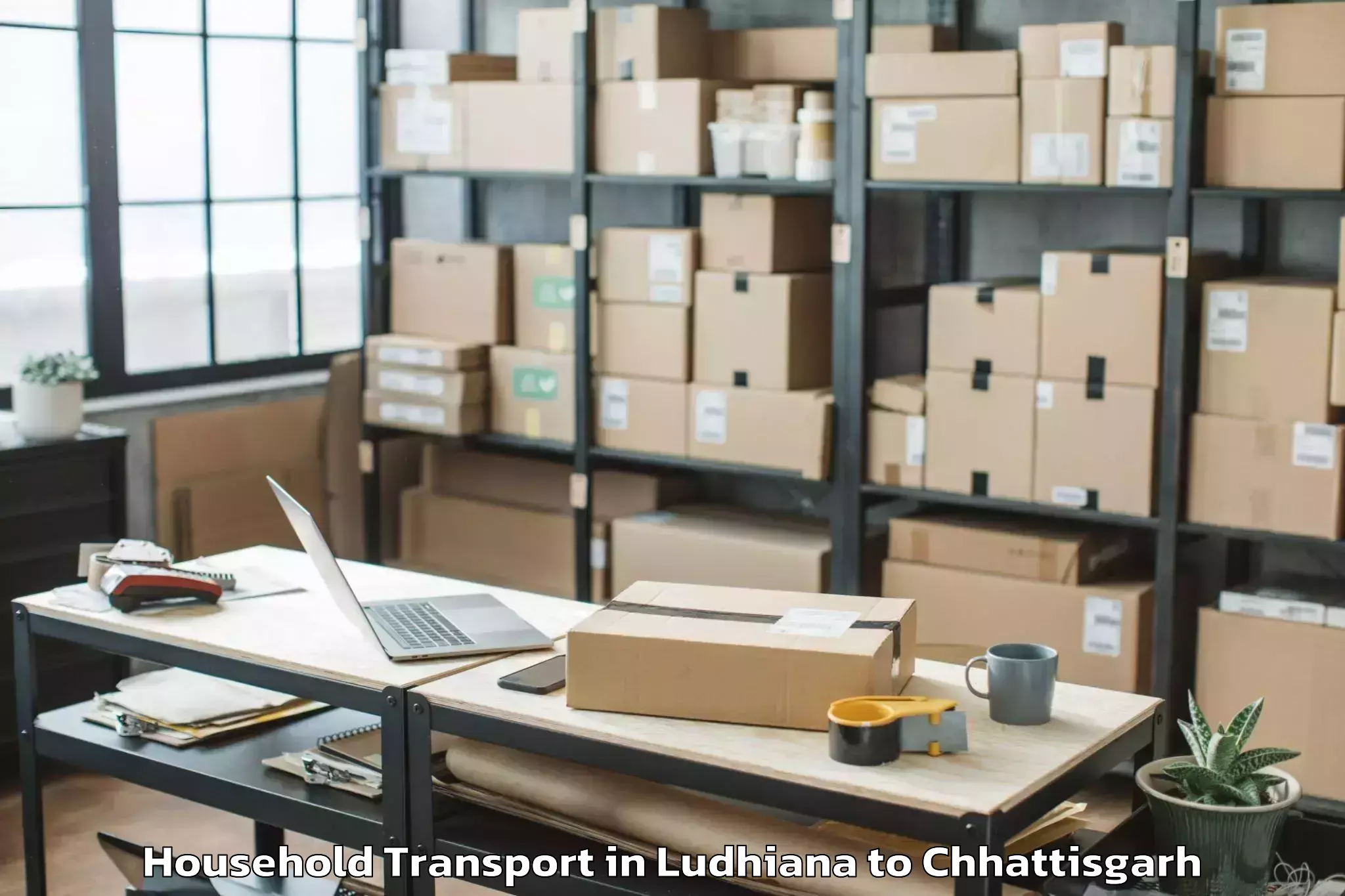 Easy Ludhiana to Bhilai Household Transport Booking